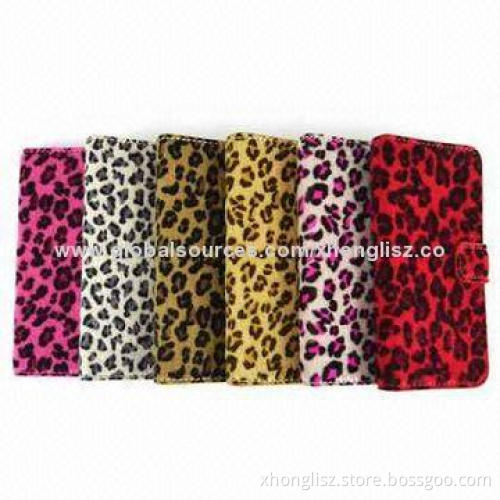 Fashion Leopard Print Phone cases, flap closure design, fix secure